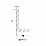 Perfil Plástico Tipo L para Deslizamento - 15 x 25 x 1000mm REWEFLON_2