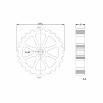 Roda Descouradeira Raiada rw 414 Reweflon_2